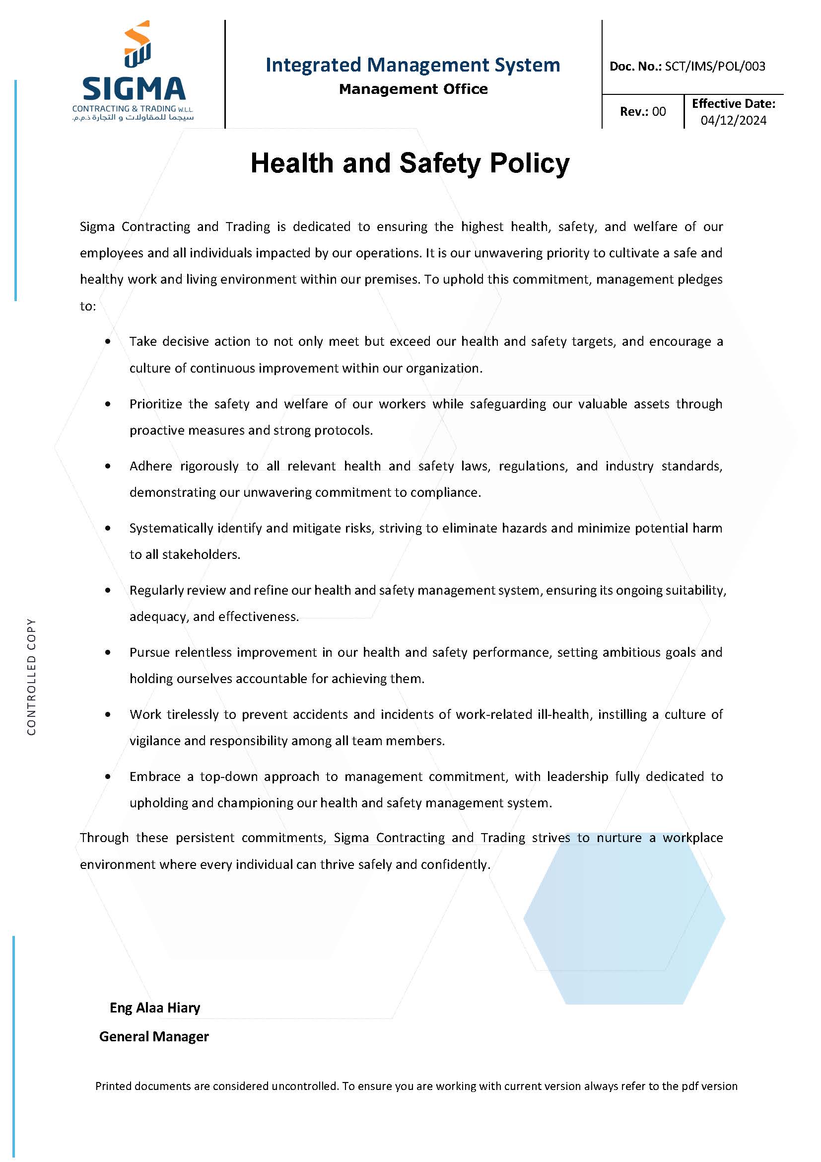 H&S Policy